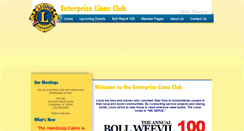 Desktop Screenshot of enterpriselionsclub.com