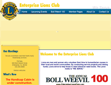 Tablet Screenshot of enterpriselionsclub.com